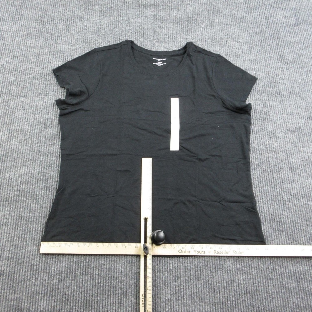 Banana Republic Shirt Womens XXL Black Crew Neck Basic Stretch Modal Cotton NWT - Picture 8 of 16
